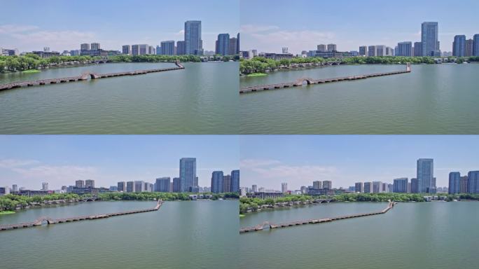 柯桥瓜渚湖 柯桥城市大景