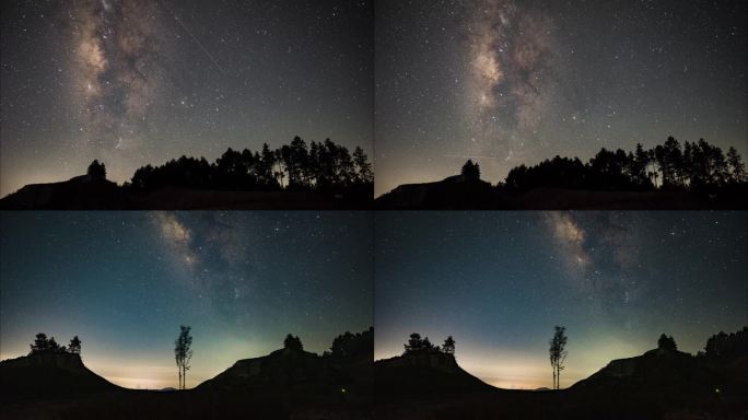 星光璀璨：森林星空的延时摄影