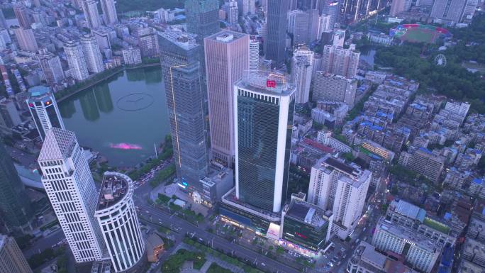 武汉新世界百货大楼航拍
