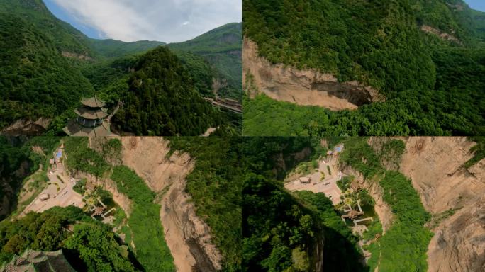 沿着山峰俯冲到谷底