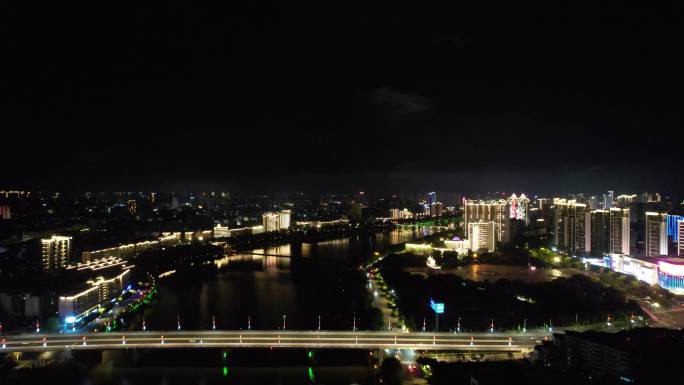 江西赣州章水两岸夜景灯光