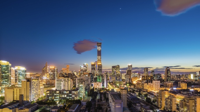 【8K】北京CBD延时 城市夜景