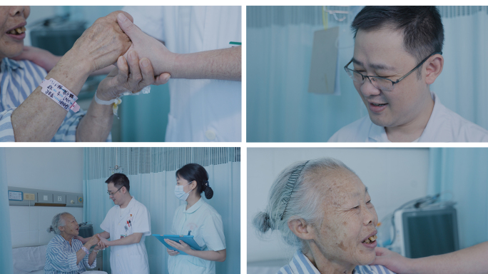 【4K原创】医生握着患者的手
