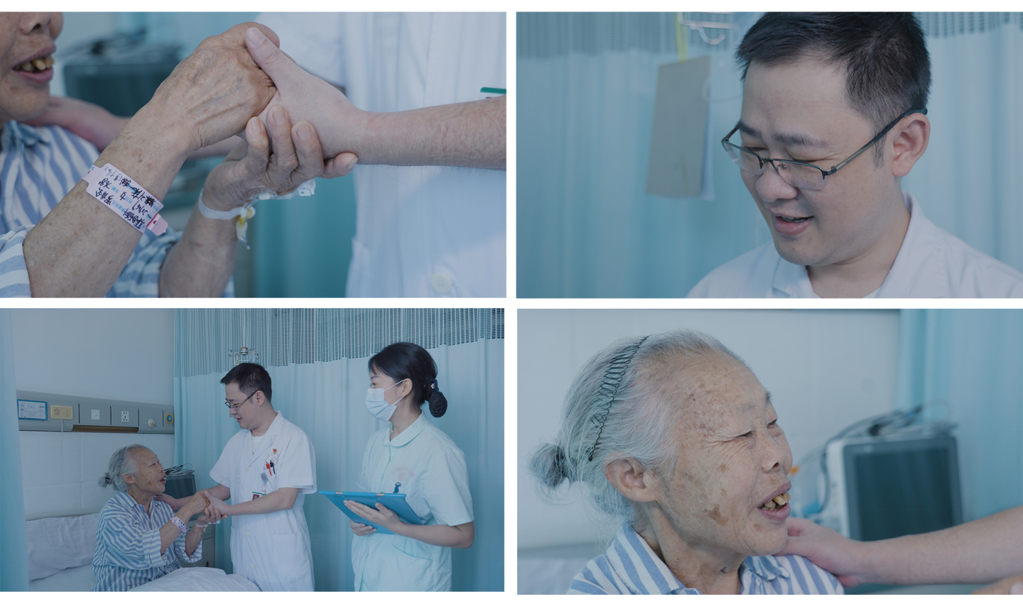 【4K原创】医生握着患者的手