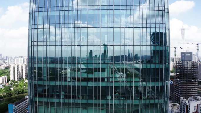 4k航拍 广州琶洲 高楼 高端办公楼城市