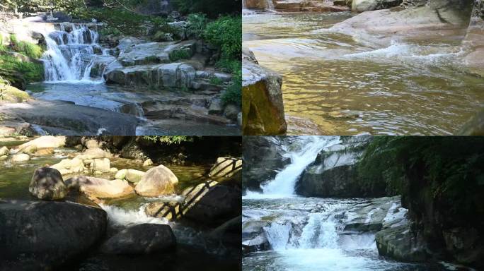 4K山溪峡谷水流瀑布