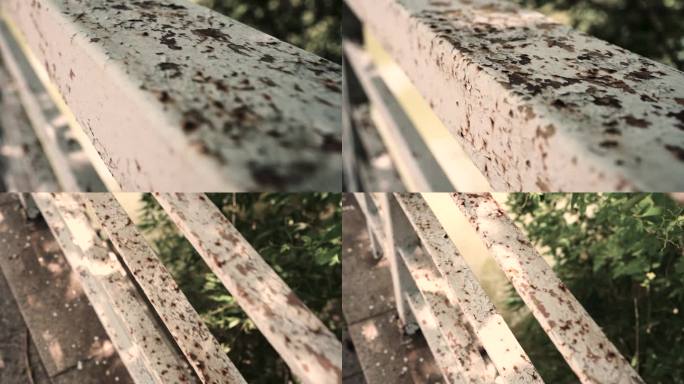 生锈的栏杆 生锈 锈迹斑斑 铁 年久失修