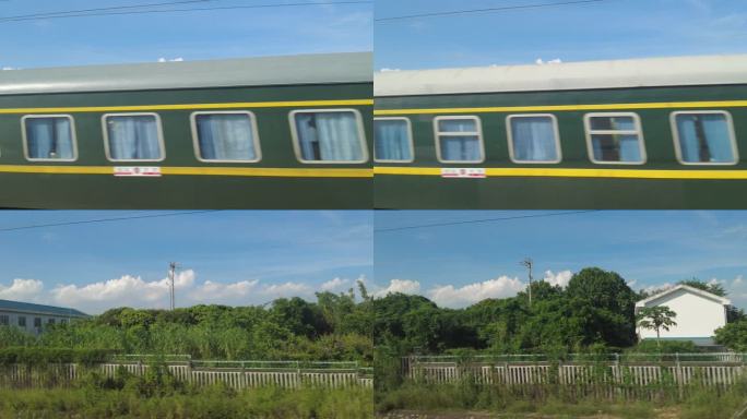 旅途风光蓝天白云高铁窗外实拍 (19)