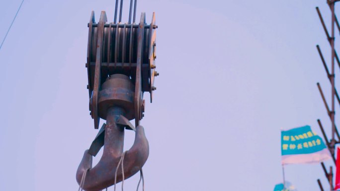 工程机械 塔吊吊车 工人劳动者