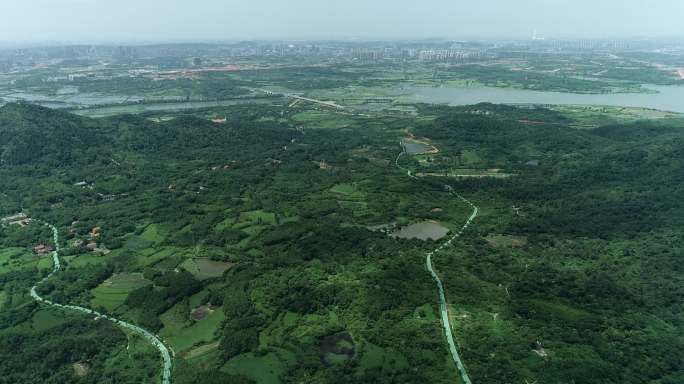 4K航拍明楚王墓龙泉山风景区