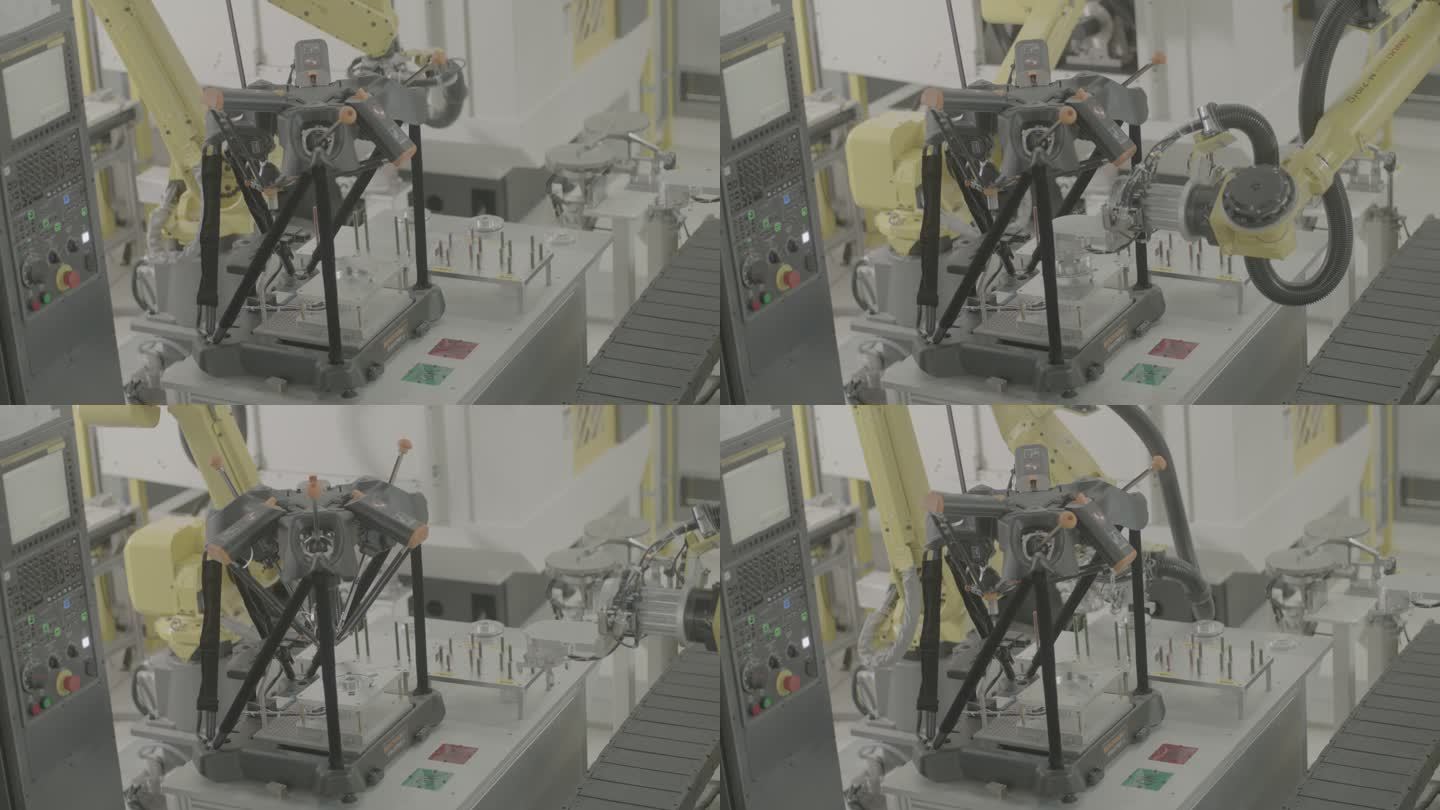2K 机械臂 智能自动化车床视频素材