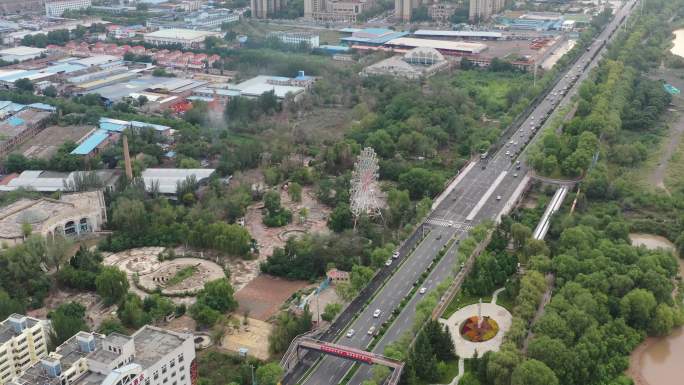 4K-Log-航拍兰州南滨河西路