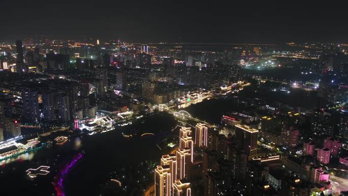 现代城市城市夜景大楼