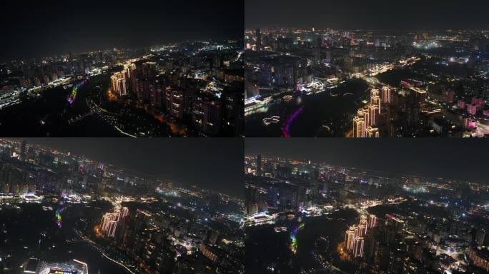 现代城市城市夜景大楼