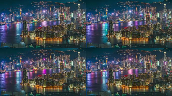 香港：繁华并且繁忙的夜景