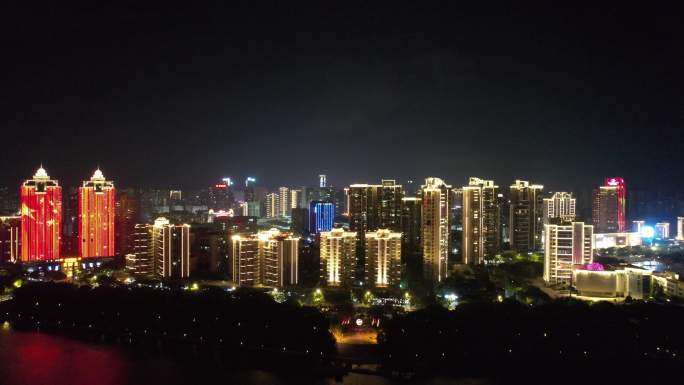 江西赣州章水两岸夜景灯光