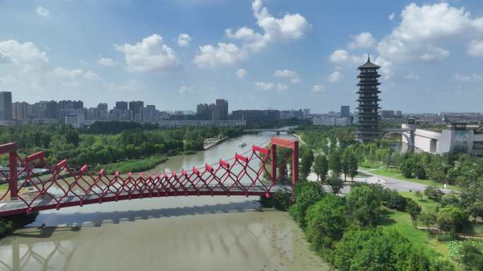5K扬州运河博物馆航拍视频DJI941