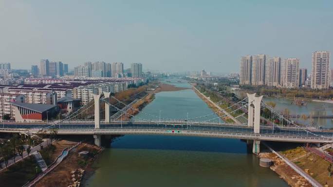南京江宁小龙湾桥市民中心杨家圩航拍
