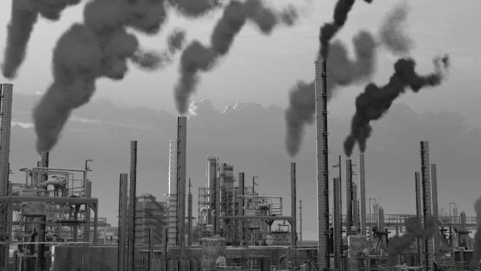 工业化废气排放和空气污染
