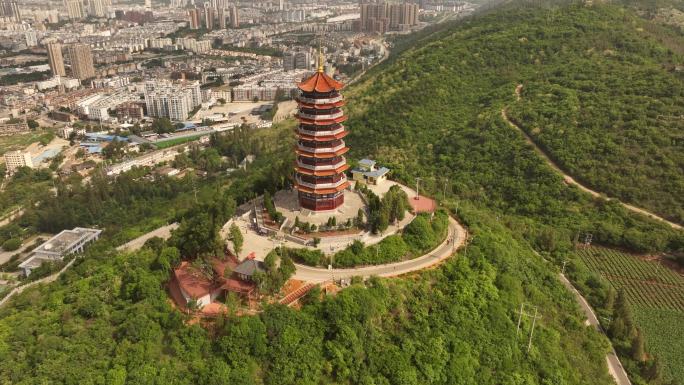 云南 文山 文笔塔 航拍 4k