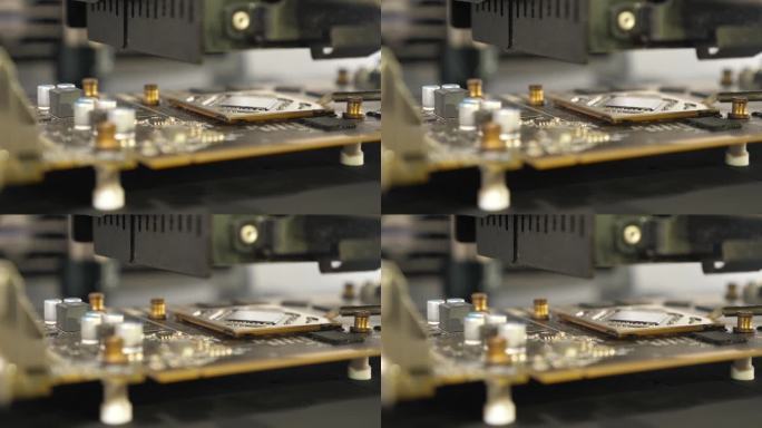 红外焊锡台设置及GPU芯片拆焊工艺。计算机设备的维护和维修。