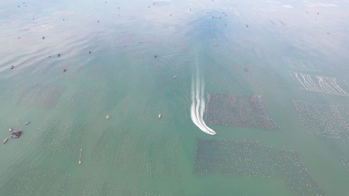 古雷漳浦霞美牡蛎养殖基地海上牧场航拍