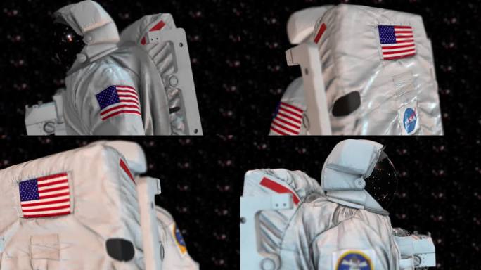 宇航员探索宇宙在尖端的服装，揭示惊人的高保真的视觉效果