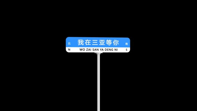 我在三亚等你网红打卡路牌带通道元素