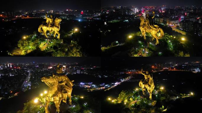 泉州大坪山 郑成功雕像夜景