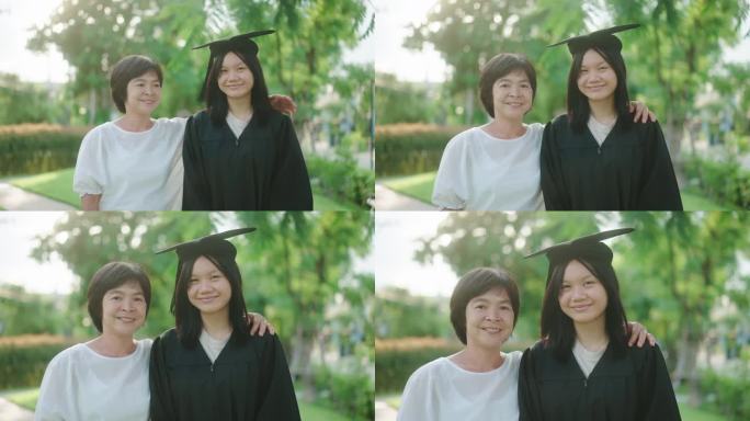 毕业生和母亲的骄傲。
