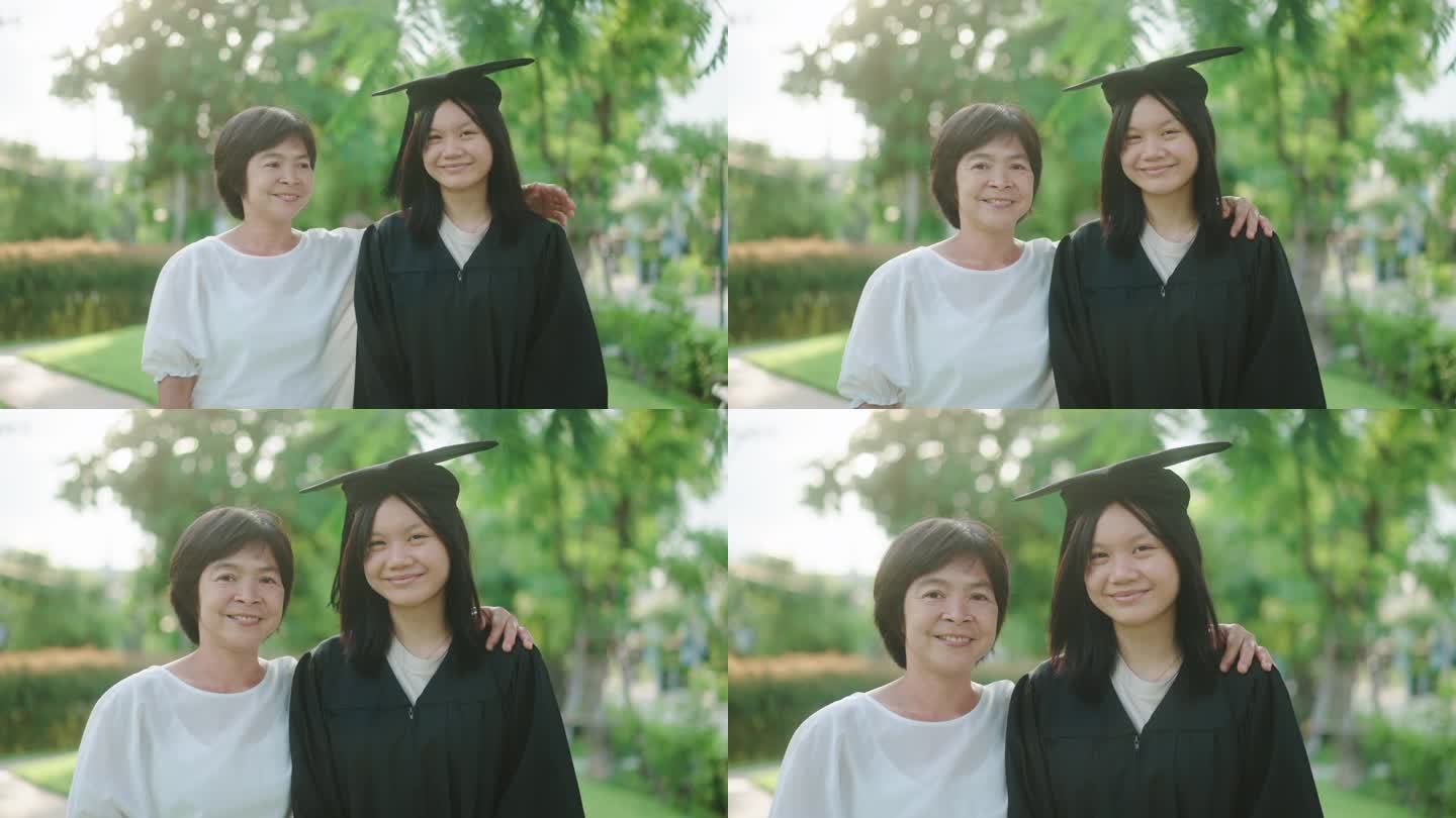 毕业生和母亲的骄傲。