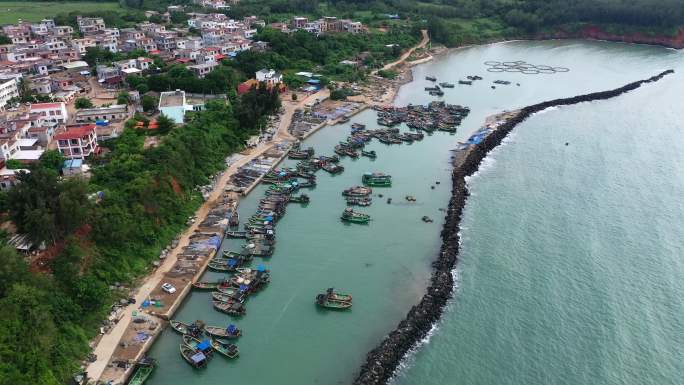 海口玉包港海岸航拍