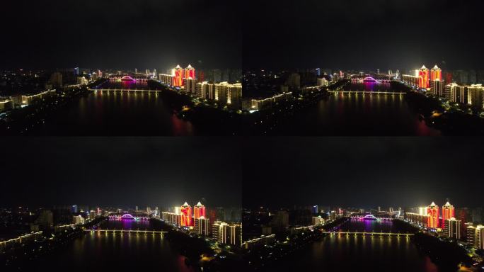 江西赣州章水两岸夜景灯光