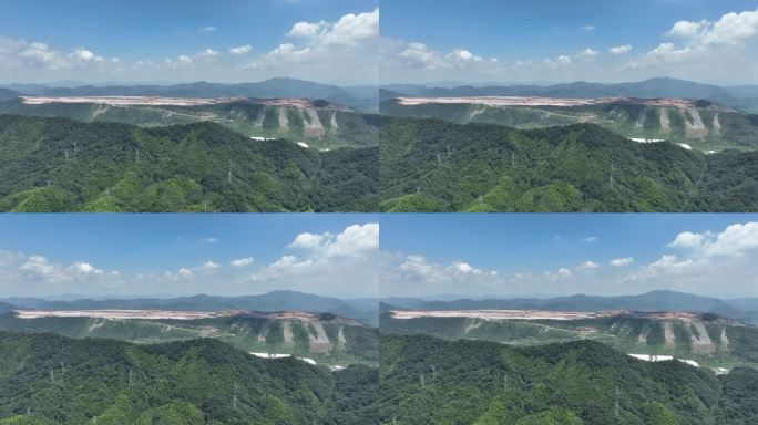 挖山挖矿生态破坏夷为平地矿山