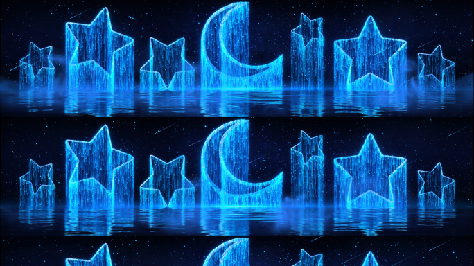 梦幻蓝色星空背景8k循环