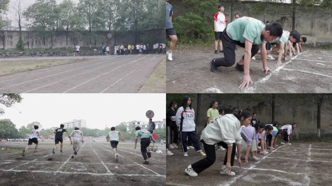 学生体育课运动会跑步训练