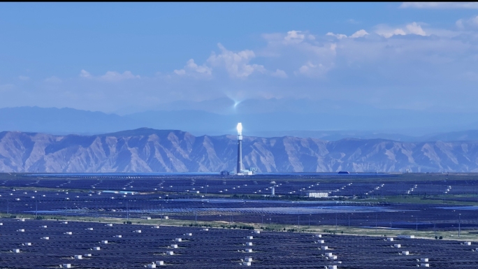 光伏太阳能储能能源电能光电光热发电站发电
