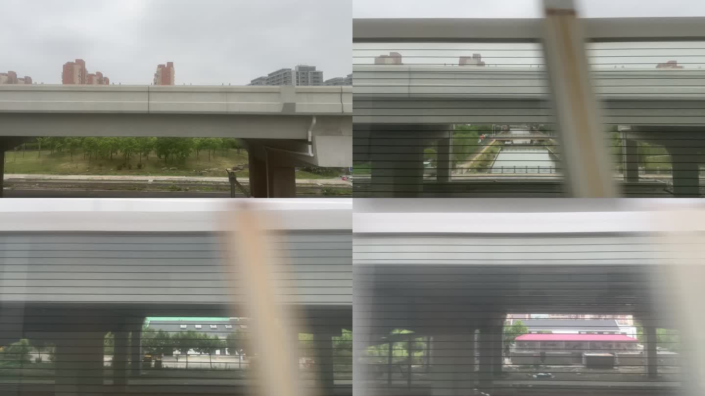4K原创 高架桥 浦东新区 巴士车窗