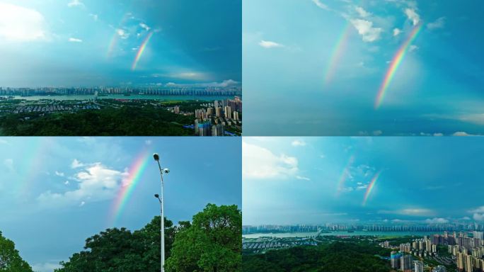 长沙雨后双彩虹