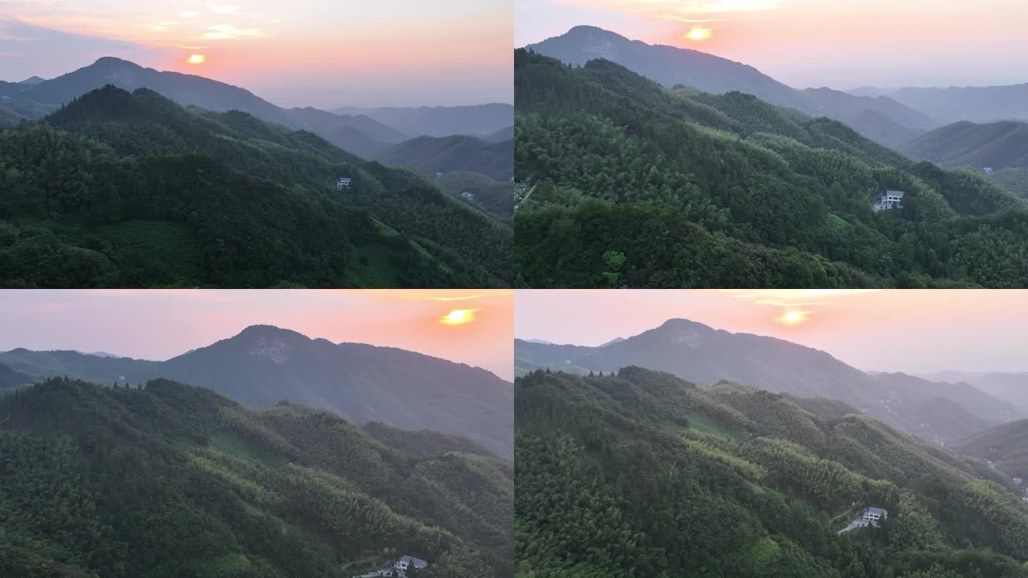 4K大师镜头拍摄南岳衡山十里茶乡落日
