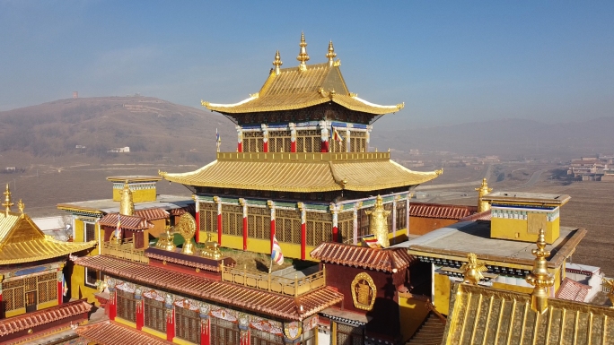 阿坝县格尔登寺航拍