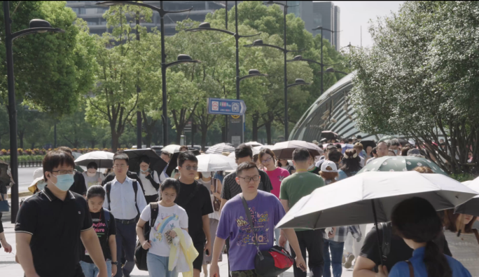 城市节奏 陆家嘴建筑延时 都市生活