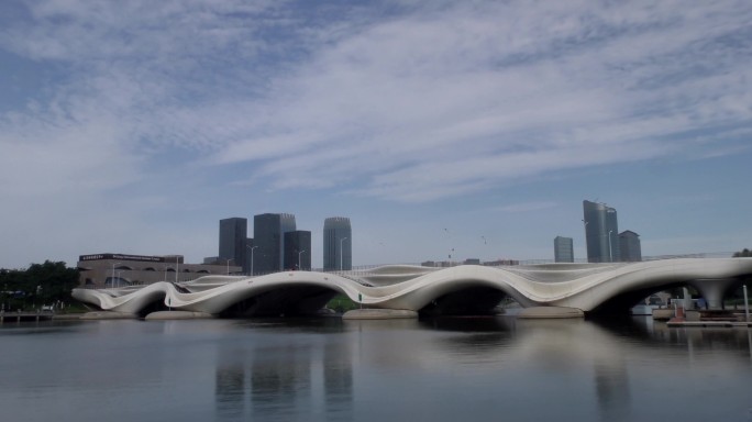 城市日出天际线雕塑韩美林北京通州大运河