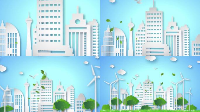 MG绿色环保节能城市建筑动画