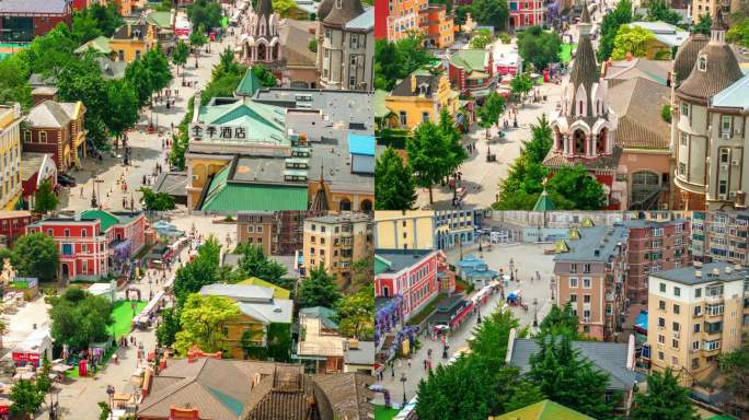 大连 俄罗斯风情街 城市风光