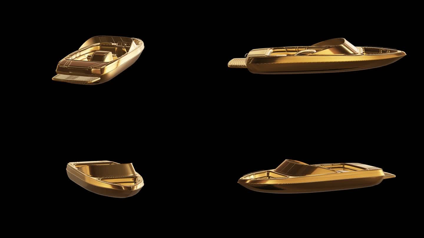 摩托艇黄金版效果展示通道素材