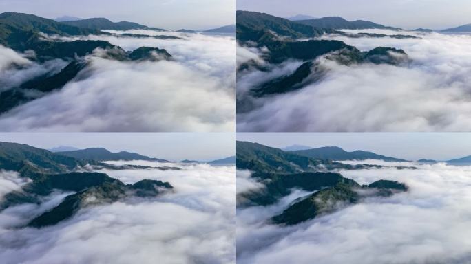 大气震撼山间云海航拍延时视频自然风景素材