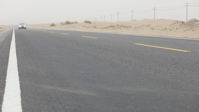 荒漠 无人区 塔克拉玛干 沙漠公路 沙尘