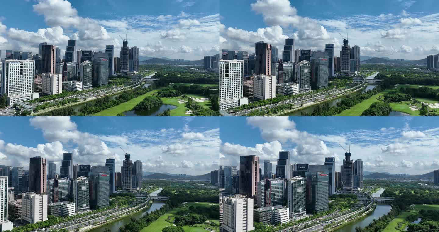 4K原创深圳高新区南山科技园航拍视频